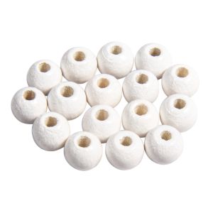 Holzperlen FSC 100%, poliert, 6mm ø, weiß