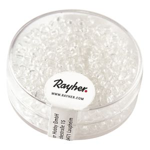 Rocailles, 2,6 mm ø, transparent, kristall