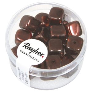 Glasperle-Würfel, nougat