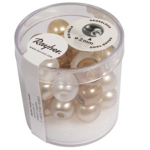 Renaissance Glaswachsperlen, halbtransp.