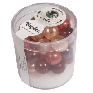 Renaissance Glaswachsperlen, halbtransp.