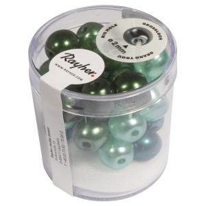 Renaissance Glaswachsperlen, halbtransp.