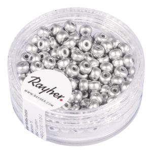 Rocailles, 4mm ø, silber