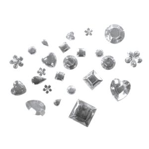Acryl-Strass-Mix, versch. Formen, kristall