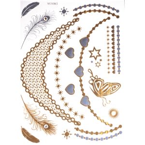 Schmuck Tattoos- gold, silber