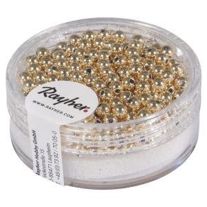Plastik-Rundperlen, 3 mm ø, gold