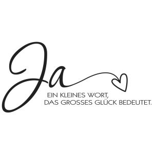 Stempel 'Ja, ein kleines Wort...'