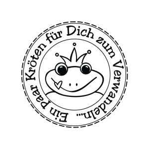 Stempel 'Kröten zum Verwandeln', 3cm ø
