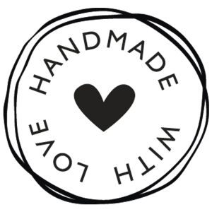 Stempel 'Handmade with love', 3cm ø