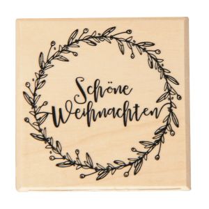 Stempel 'Schöne Weihnachten' - Kranz