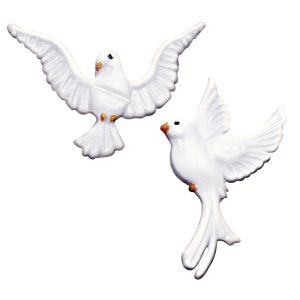 Wachsmotiv: Taube, bemalt