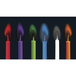 Bougies de fête flamme colorée, ø5mm