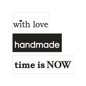 Labels '...love','handmade','time...'