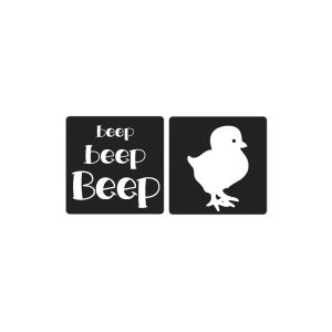 Labels Küken,'beep beep beep'