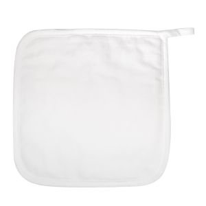 Manique de cuisine,carré, 19x19cm, blan