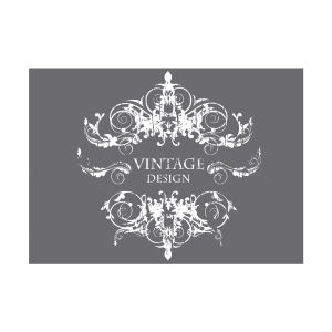 Siebdruck-Schablone Vintage Design, A4