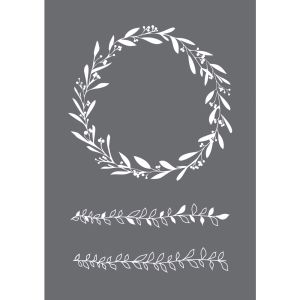 Siebdruck-Schablone Blätterranken A5