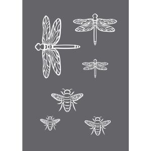 Siebdruck-Schablone Insekten A5