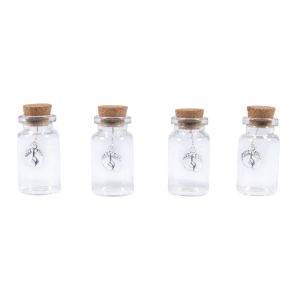 Glasfläschchen m.Charm Babyfüße, 2,2cm ø