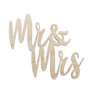 Holz Minischrift 'Mr&Mrs',FSC Mix Credit