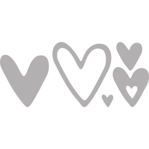 Stanzschabl. Set ( deep edge ): Hearts