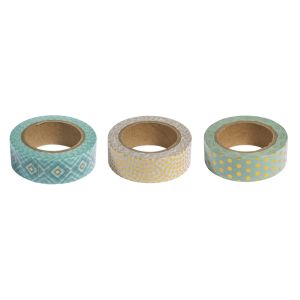 Washi Tape Set Mint/Gold Foil