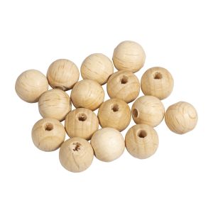 Boules en bois brut FSC 100%, 10mm ø