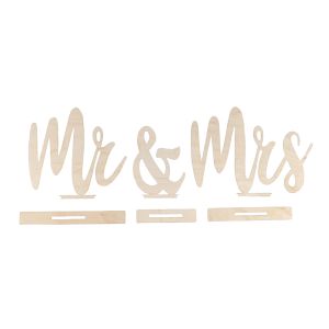 Motifs en bois'Mr & Mrs' ,FSC Mix Credit