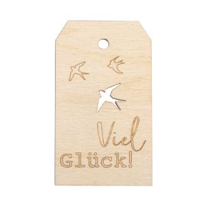 Holz Anhänger'Viel Glück',FSC Mix Credit