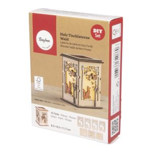 Holz Tischlaterne Wald, FSC Mix Credit