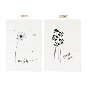 Papiertüten 'Wünsche' mit Holzklammern