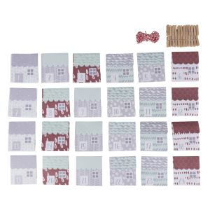 Maisons plier papier 1-24,FSC Mix Credit