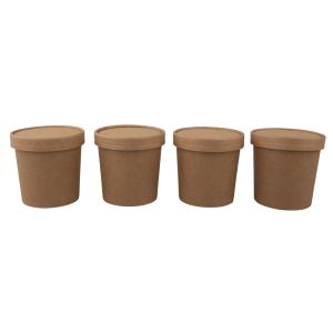 Bio Papp-Becher mit Deckel, 300ml