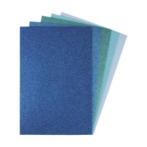 Moosgummi Platten Glitter, selbstkleb.