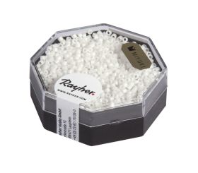 Delica-Rocailles, 1,6mm ø, schneeweiß