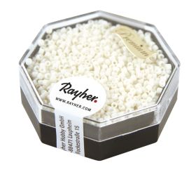 Delica-Rocailles, 1,6mm ø, weiß