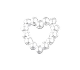 Plastic heart with pearls