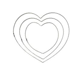 Metal heart made of crimped wire