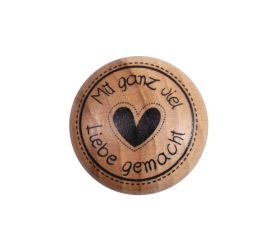 Stempel 'Mit Liebe', 3cm ø