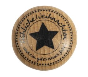 Stempel 'Fröhliche Weihnachten', 3cm ø