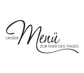Stempel 'Menü zur Feier des Tages'