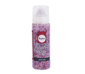 Glitter glue Little hearts, pink