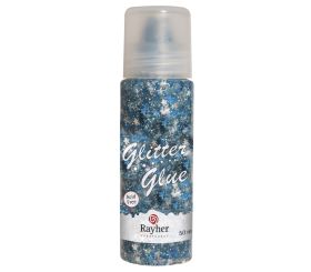 Glitter glue little star, royal blue