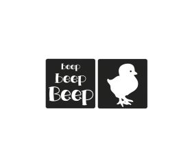 Labels Küken,'beep beep beep'