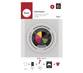 Colour fixer for washing machine paint