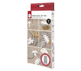 Silikon Gießform Kürbis, Pilz, Blatt