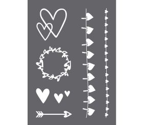 Screen-printing stencil Heart A4