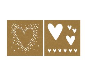 Paper template Hearts