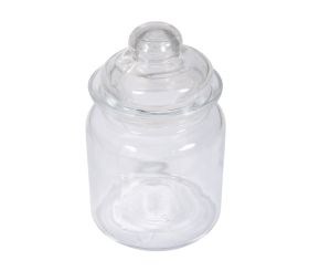 glass container with glass lid, 8cm ø