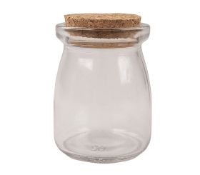 Glas Gefäß m. Kork Deckel, 5cm ø